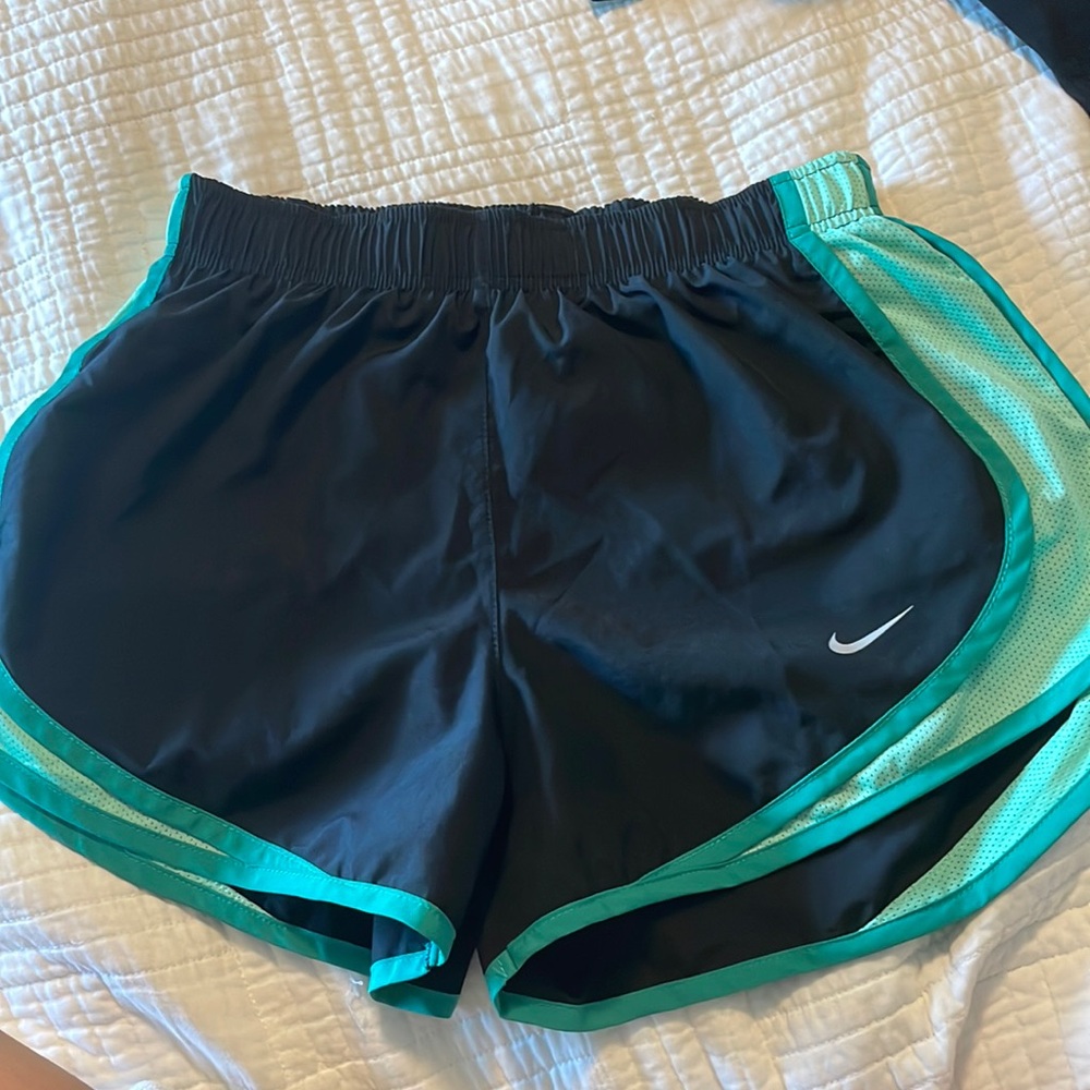 Black and green dri-fir Nike shorts